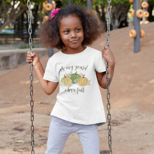 Autumn Pumpkins Gourd I Love Fall Watercolor T-Shirt