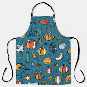 Autumn Pumpkins: Hand Drawn Vegetables Apron