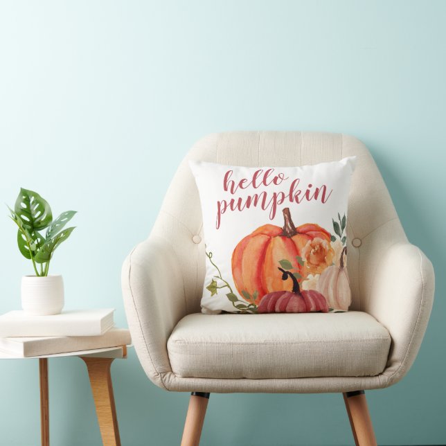 Autumn Pumpkins Hello Pumpkin Cushion (Chair)