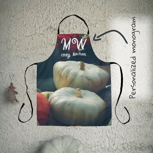  Autumn pumpkins in a rustic garden Apron (Creator Uploaded)