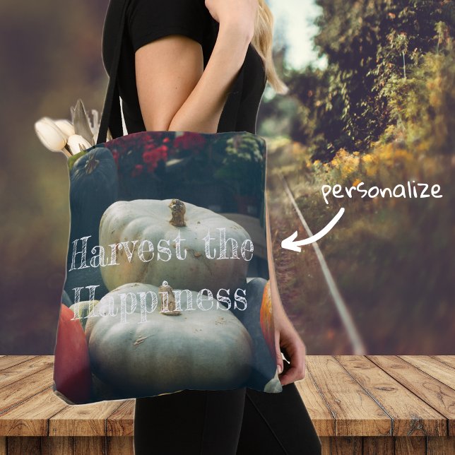Autumn pumpkins in a rustic garden tote bag (Creator Uploaded)