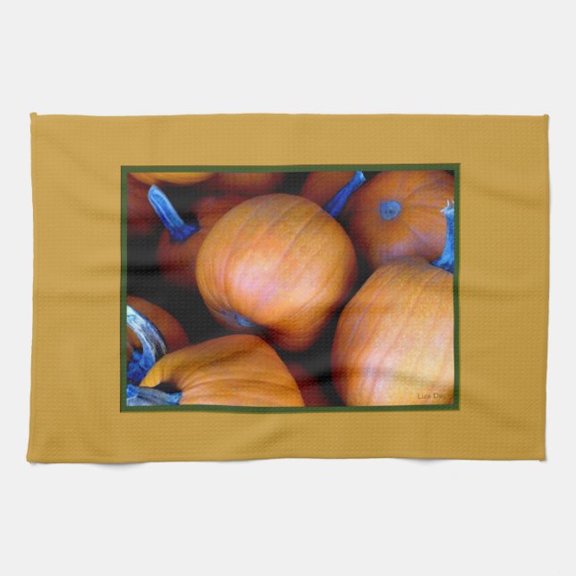 'Autumn Pumpkins' Kitchen Towel (Horizontal)
