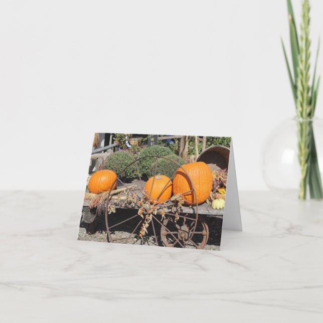 Autumn Pumpkins Note Cards (Front)