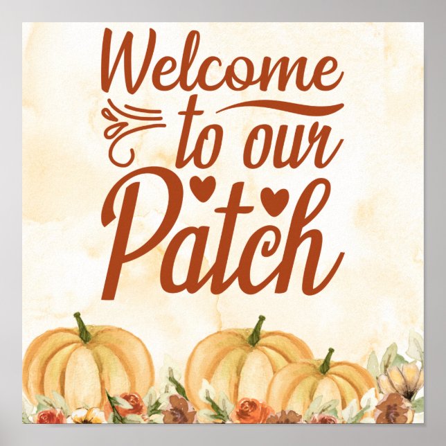 Autumn Pumpkins Patch Welcome Sign (Front)
