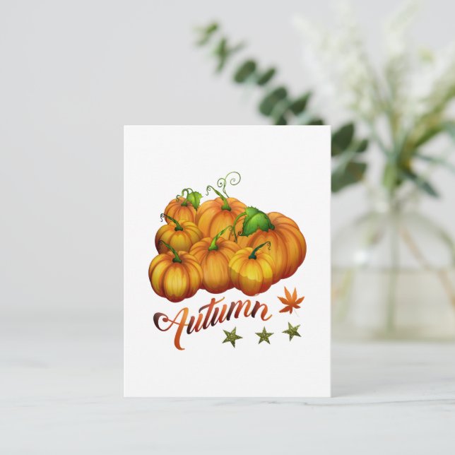 Autumn pumpkins       postcard (Standing Front)