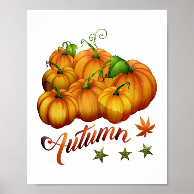 Autumn pumpkins    poster (Front)