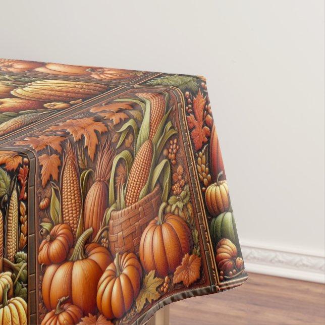 Autumn Pumpkins Thanksgiving Holiday  Tablecloth (In Situ)