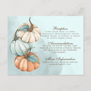 Autumn Pumpkins Wedding Enclosure Card