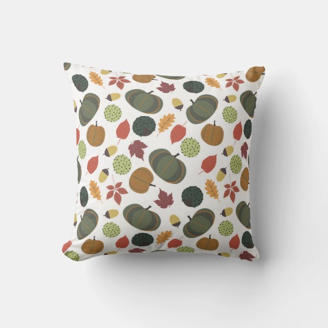 autumn pupmkins pattern cushion (Front)
