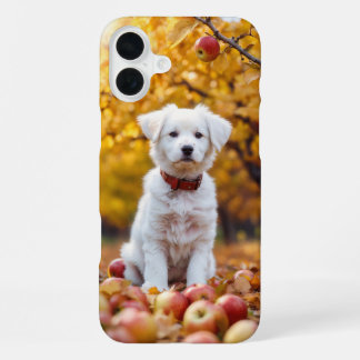 Autumn Puppy Bliss iPhone 16 Case