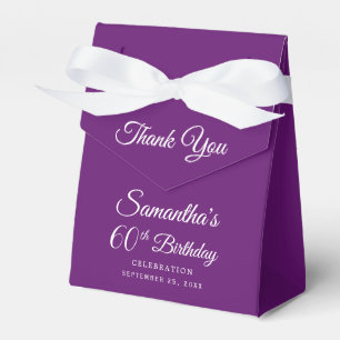 Autumn Purple 60th Birthday Party Favour Box