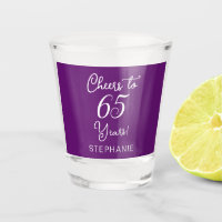 Autumn Purple Cheers to 65 Years 65th Birthday