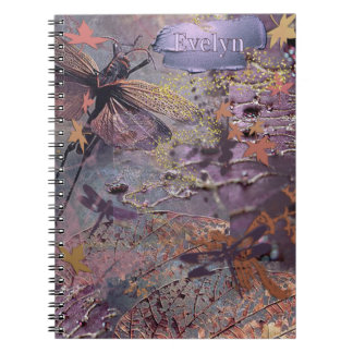 Autumn Purple Fantasy Collage Notebook