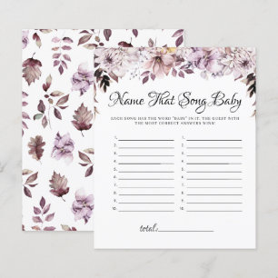 Autumn Purple Flowers Name That Song Baby Shower