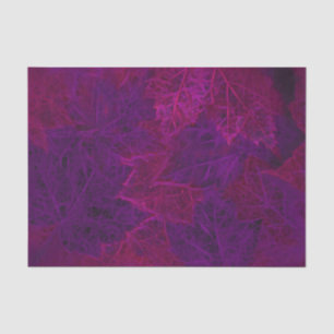 Autumn Purple Pink Neon Dark Maple Leaves Tissue Paper