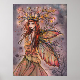Autumn Queen Fairy Fantasy Art by Molly Harrison Poster