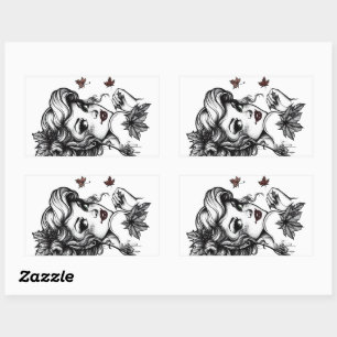 Autumn Queen Rectangular Sticker