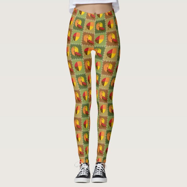Autumn Quilt Leggings (Front)