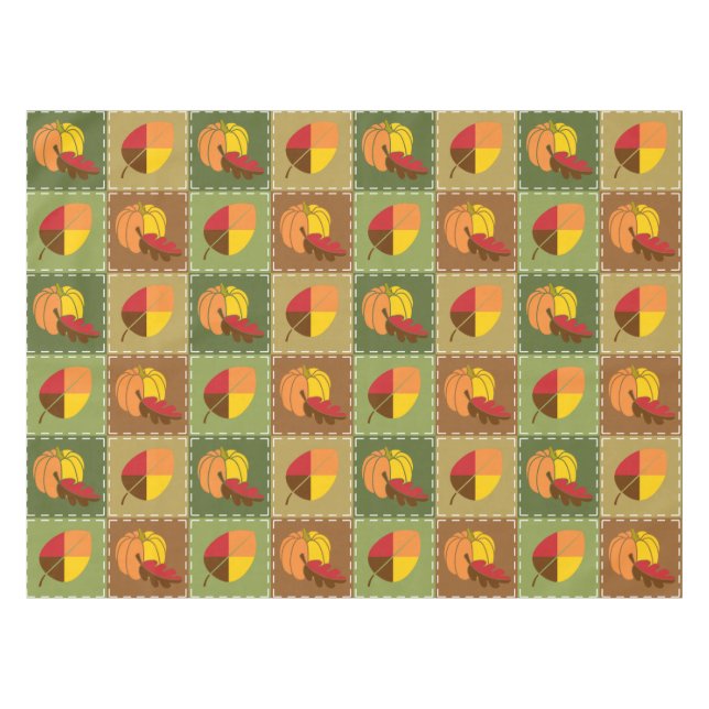 Autumn Quilt Tablecloth (Front (Horizontal))