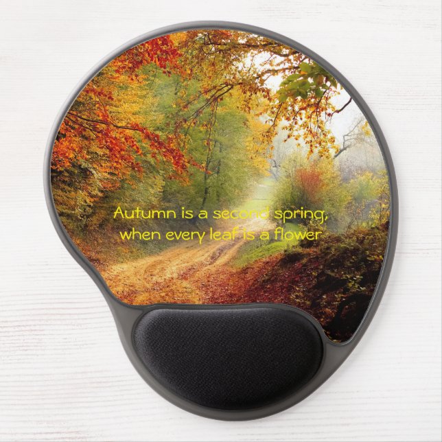 Autumn quote gel mouse mat (Front)