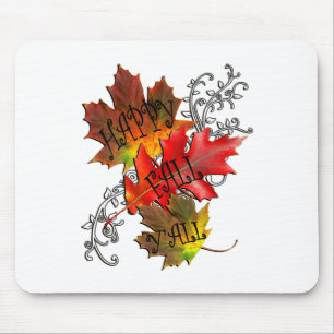 Autumn Quote Happy Fall Y'all Mouse Mat