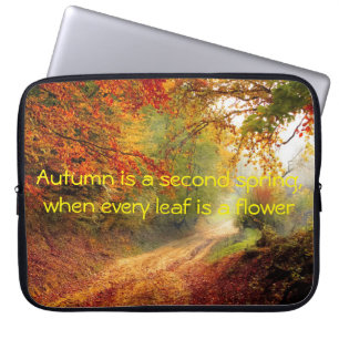 Autumn quote laptop sleeve