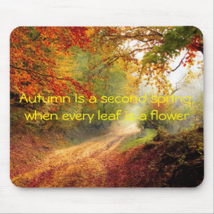 Autumn quote mouse mat