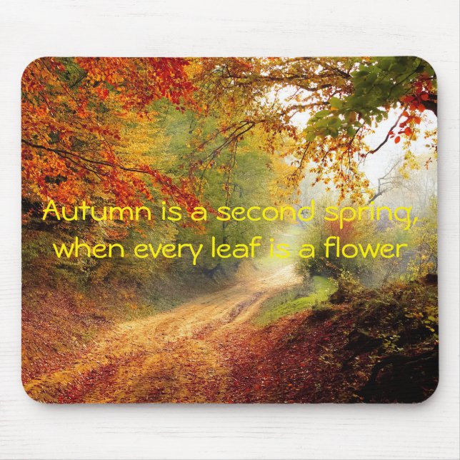 Autumn quote mouse mat (Front)