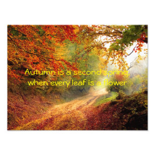 Autumn quote photo print