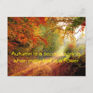 Autumn quote postcard