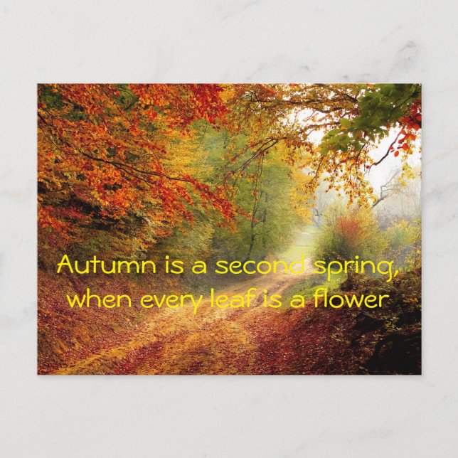 Autumn quote postcard (Front)