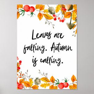 Autumn quote poster