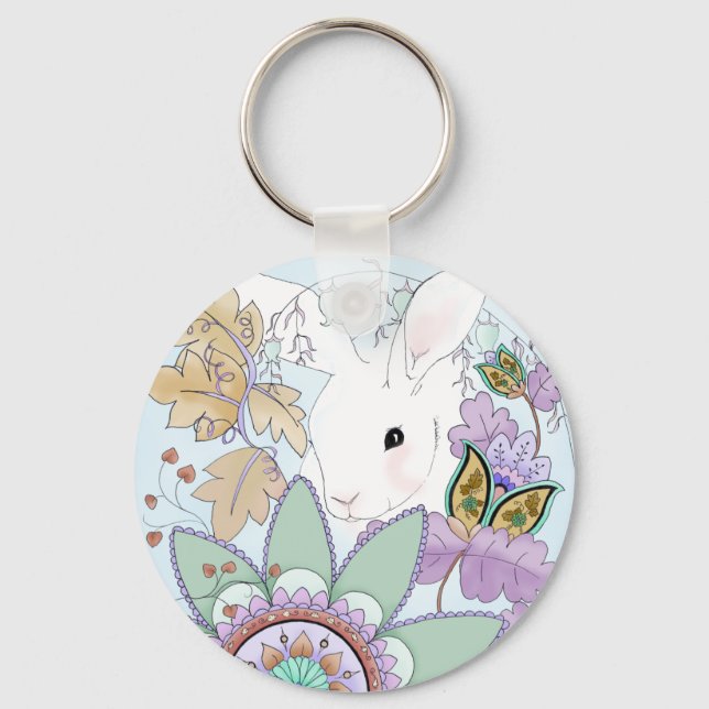 Autumn Rabbit Keychain (Front)