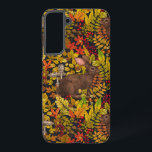 Autumn Rabbit on black Samsung Galaxy Case<br><div class="desc">Hand-painted cute rabbit and autumn flora.</div>