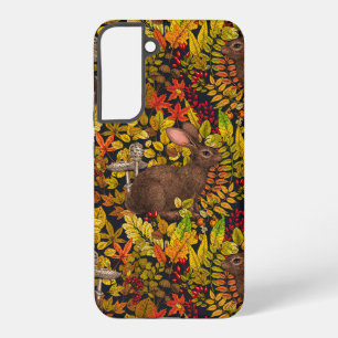 Autumn Rabbit on black Samsung Galaxy Case