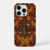 Autumn rabbit on brown