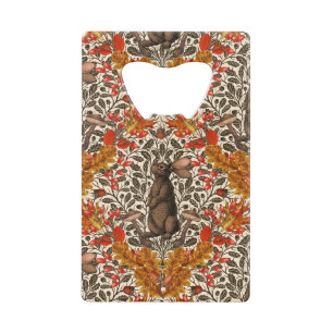 Autumn rabbit on off white