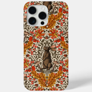 Autumn rabbit on off white iPhone 15 pro max case