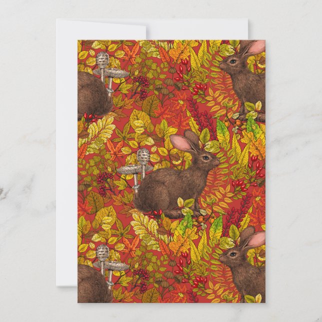 Autumn Rabbit on red (Front)