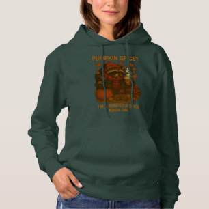 Autumn Racoon Funny Pumpkin Spice Latte Hoodie