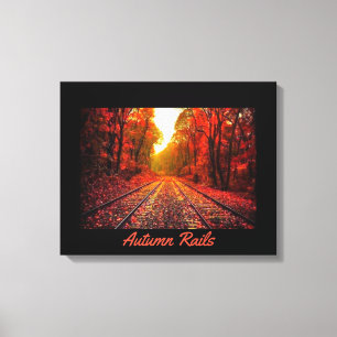 Autumn Rails Canvas Print