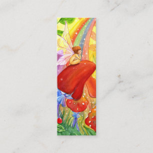 Autumn Rainbow Bookmark Mini Business Card