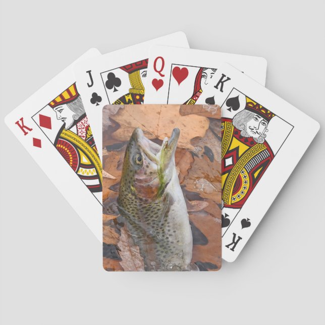 Autumn Rainbow Trout Playing Cards (Back)