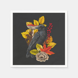 Autumn raven 2 napkin