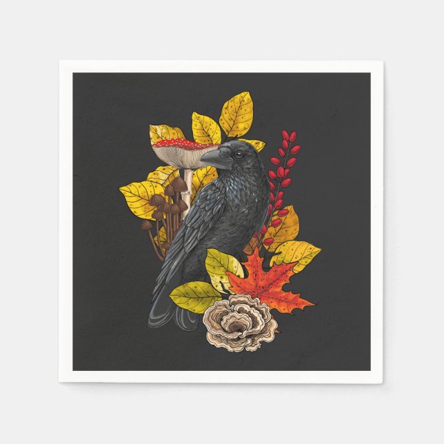 Autumn raven 2 napkin (Front)