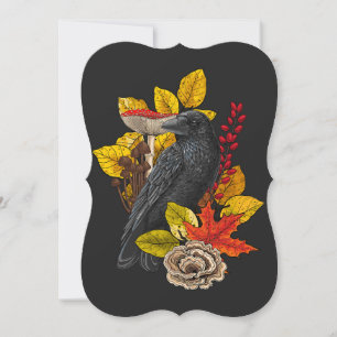 Autumn raven 2 thank you card