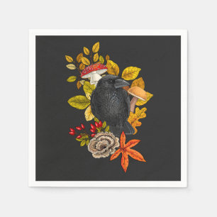 Autumn raven napkin