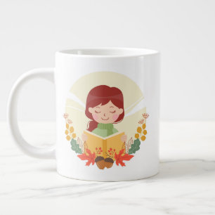 Autumn Reader Large Coffee Mug