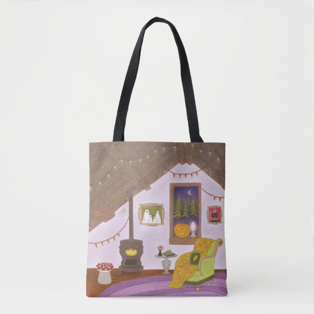 Autumn Reading Room Tote Bag (Front)