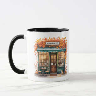 Autumn Reads Café Mug — Fall Bookstore 